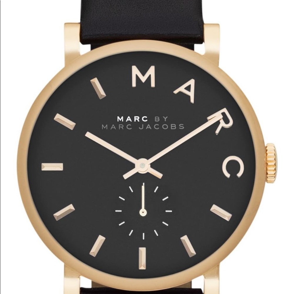 Marc Jacobs “Baker” leather strap watch, 37mm
